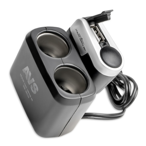 Разветвитель прикуривателя AVS 12/24 (на 2 выхода+USB) CS213U фото 5