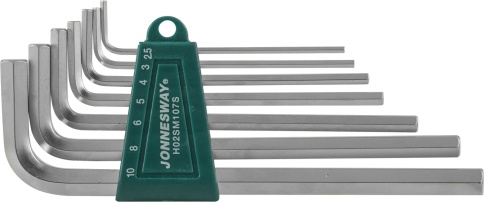 Набор шестигранников Long 2,5-10 мм, 7 шт, Jonnesway H02SM107S фото 1