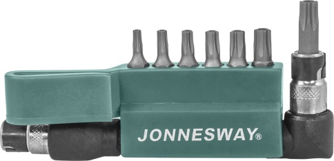 Набор бит (вставок) 1/4 DR, TORX с центрированным штифтом, 8 шт, Jonnesway S08H2ST8S фото 1