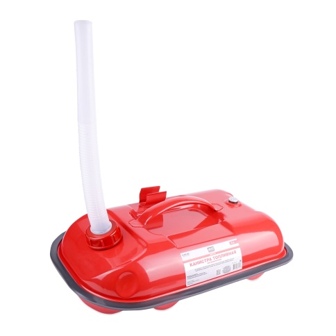 Канистра топливная металлическая горизонтальная 5 Л (красная) AVS HJM-05 фото 2