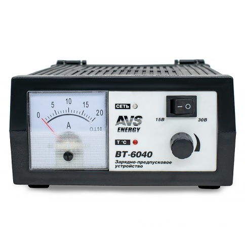 Зарядное устройство для автомобильного аккумулятора AVS BT-6040 (20A) 12/24V фото 3