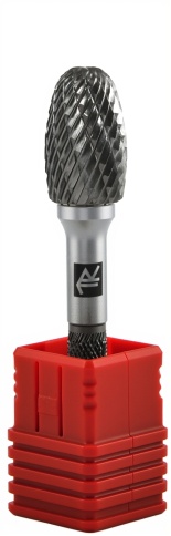 Борфреза твердосплавная овальная, тип E, 8 мм, двойная насечка, Thorvik TRRBE08130658-2 (57018) фото 3