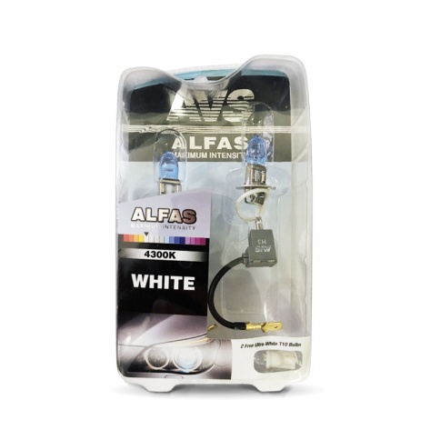 Газонаполненные лампы AVS ALFAS Maximum Intensity 4300K H3 12V 85W, комплект 2+2 (W5W) шт. фото 1