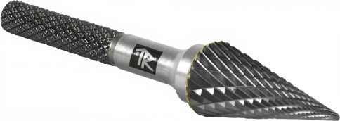 Борфреза твердосплавная коническая, тип M, 10 мм, двойная насечка, Thorvik TRRBM10200665-2 (57039) фото 1