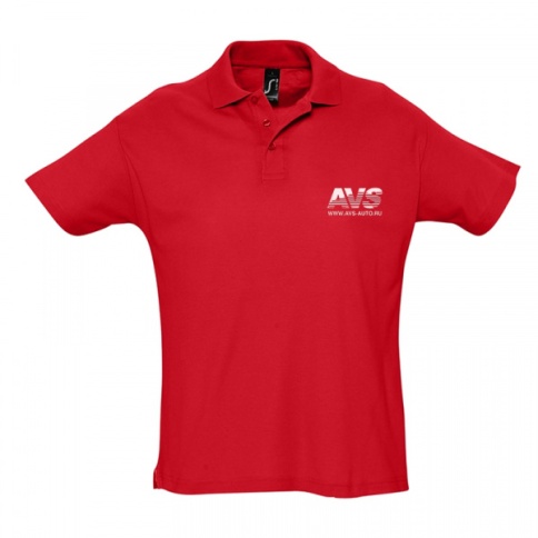 Футболка поло красная (размер M 46-48) AVS фото 1