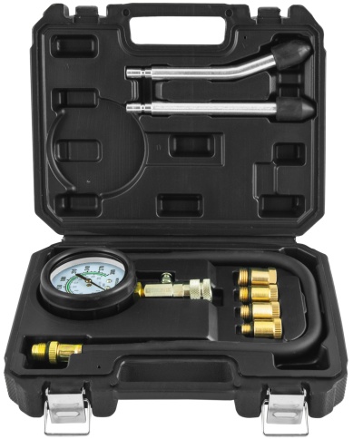 Компрессометр бензиновых двигателей в наборе с переходниками, Thorvik CTK2 (53876) фото 1