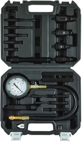 Компрессометр дизельных двигателей в наборе с переходниками, Thorvik DCTK1 (53877) фото 1