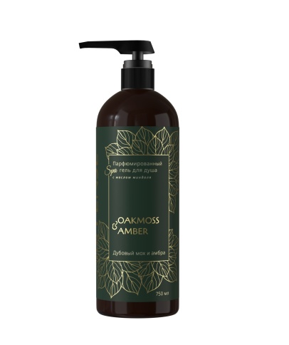 Гель для душа парфюм. Intense "Дубовый мох и амбра" 750 мл. с дозатором Clean&Green CG8517 фото 1