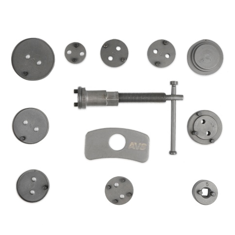 Набор для сведения поршней тормозных цилиндров (12 предметов) в кейсе AVS DBC-04 фото 3