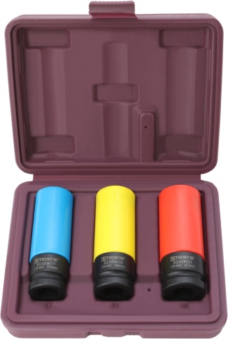 Набор ударных глубоких головок для лекгосплавных дисков, 1/2DR (17,19,21 мм) Thorvik S23SW3S (54465) фото 1