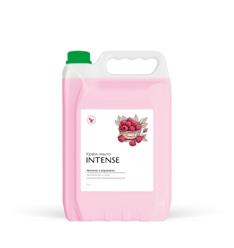 Жидкое крем-мыло INTENSE малина и карамель 5 л увлажняющее Clean&Green CG8151 фото 1