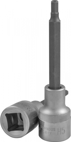 Насадка торцевая 1/2"DR с вставкой-битой шестигранной, H6, 100 мм, Jonnesway S09H4306 (47886) фото 1