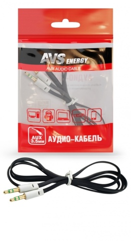 Кабель AVS с разъемом 3,5 jack - 3,5 jack (аудио)(1м) AU-61 фото 1