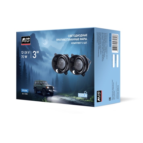 Фары противотуманные LED AVS PF-304L фото 3