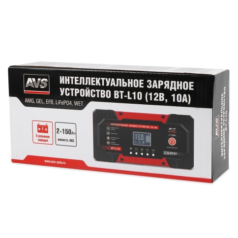 Интеллектуальное зарядное устройство для автомобильного аккумулятора AVS BT-L10 (10A) 12V фото 8