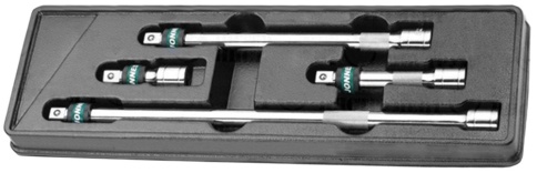 Набор удлинителей 1/2 DR с фиксатором, 75-375мм, 4шт, Jonnesway S60H4304S фото 1