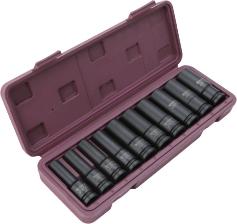 Набор головок торцевых ударных глубоких 1/2 DR, 10-24 мм, 10 предметов, Thorvik S23S2110S (54446) фото 3