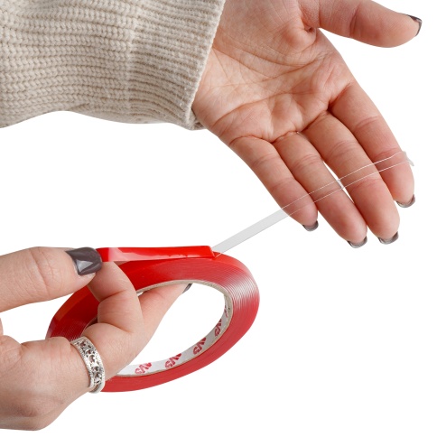 Лента клейкая двусторонняя AVS SCH-026 6 mm x 5 m акриловая основа (прозрачная) фото 3