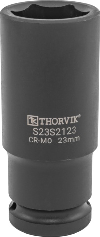 Головка торцевая ударная глубокая 1/2"DR, 23 мм, Thorvik S23S2123 (54433) фото 1