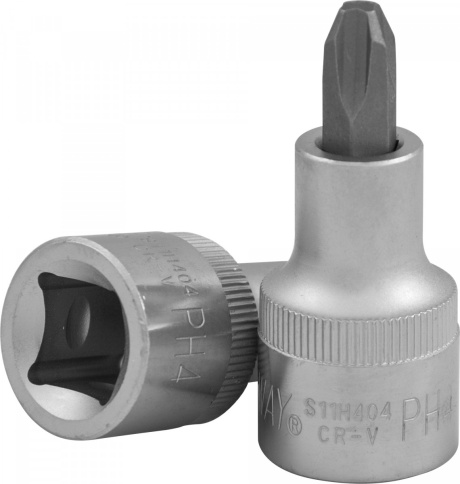 Насадка торцевая 1/2"DR с вставкой-битой крестовой, РН4, 55 мм, Jonnesway S11H404 (49084) фото 1