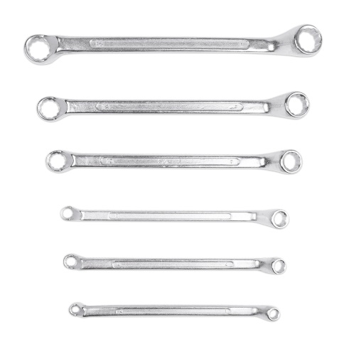 Набор ключей гаечных накидных изогнутых на держателе (6-17 мм) (6 предметов) JT KJ2N6P фото 3