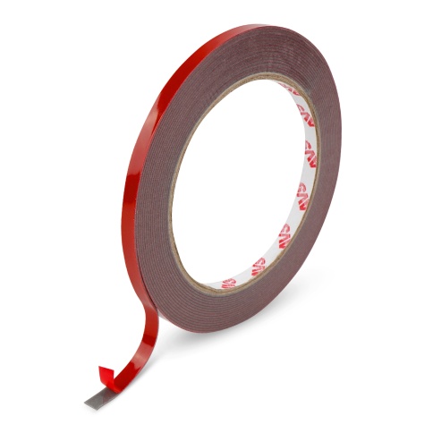 Лента клейкая двусторонняя AVS SCH-029 6 mm x 5 m акриловая основа (серая)  фото 1