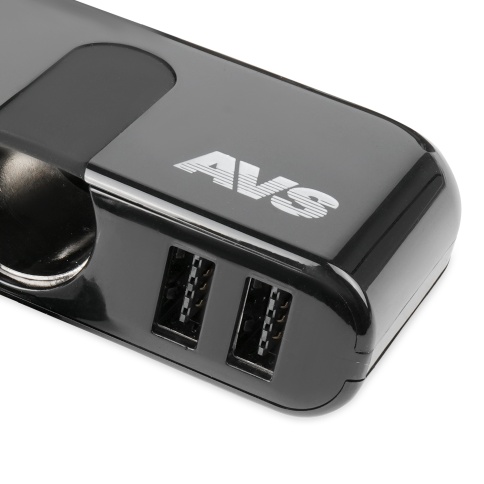 Разветвитель прикуривателя AVS 12/24 (на 3 выхода+2 USB) CS319U фото 6