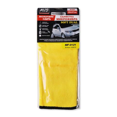 22 Салфетка микрофибра для уборки высокой плотности AVS MF-0121 (40х37см)(1шт) фото 9