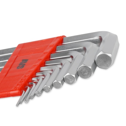 Набор ключей торцевых шестигранных шаровых 10 предметов (1,5-12мм) AVS HKS-10B фото 3