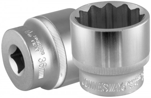 Головка торцевая 12-гранная 1/2"DR, 36 мм, Jonnesway S04H4936 (46339) фото 1