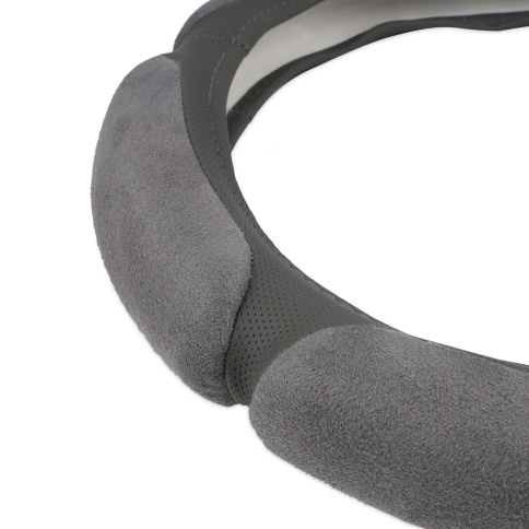 Спонжевая оплетка руля AVS SP-426M-GR ( размер M, серый) - Серия "Sponge" фото 2