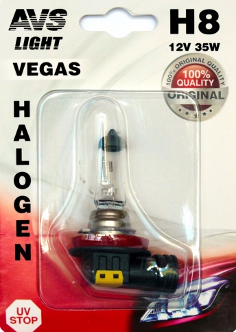 Галогенная лампа AVS Vegas в блистере H8.12V.35W.1шт. фото 1