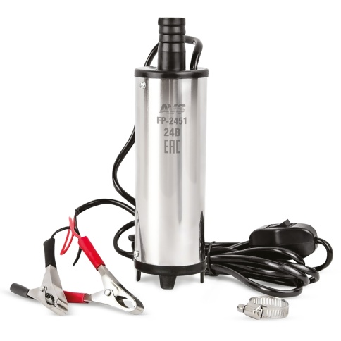 Насос для перекачки тех. жидкостей погружной AVS FP-2451(24V/3,5А/40 л/м./ d=51 мм/с фильтром) фото 1