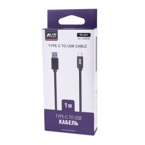 Кабель AVS TC-311 USB 3.0/Type-C, 18 Вт, 1 м (A78579S) фото 1
