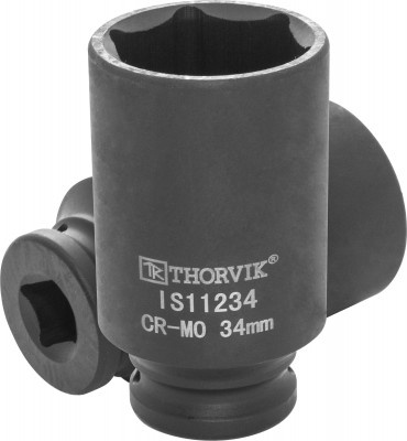 Головка торцевая ударная глубокая 1/2"DR, 34 мм, Thorvik IS11234 (53460) фото 1