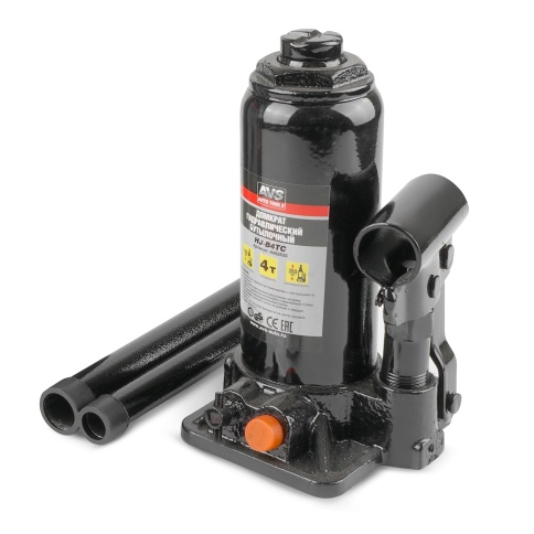 Домкрат гидравлический AVS HJ-B4TC, 4т, 180-350мм. с клапаном, в кейсе (ремкомплект) фото 4