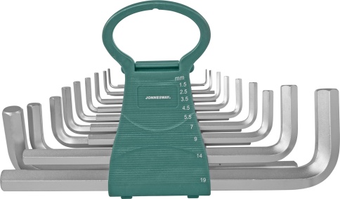 Набор шестигранников удлиненных 1,5-19 мм (18 шт) Jonnesway H02MH118S фото 1