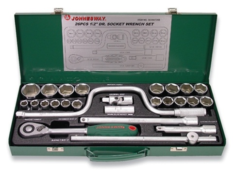 Набор головок 1/2 DR, 12-34 мм, 26 предметов, Jonnesway S04H4726S фото 1