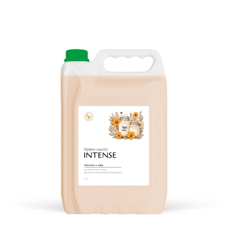 Жидкое крем-мыло INTENSE молоко и мёд 5 л. увлажняющее Clean&Green CG8152 фото 1