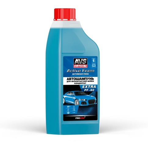 Автошампунь для б/к мойки AVS "Active Foam" 1:6-9 PF-60 EXTRA 1 л фото 1