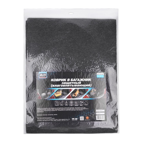 Коврик влаговпитывающий (багажник) AVS VK-06 (100х80 см) 1 шт. фото 4