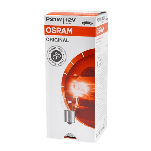 Лампа автомобильная P21W (21W BA15S) ORIGINAL LINE 12V OSRAM фото 1