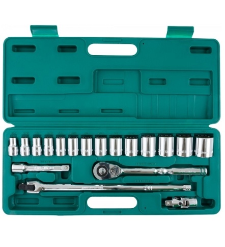 Набор головок 1/2 DR, 3/8-1-1/4, 18 предметов, Jonnesway S05H4219S фото 1