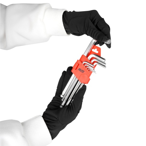 Набор ключей торцевых шестигранных шаровых 9 предметов (1,5-10мм) AVS HKS-9B фото 4