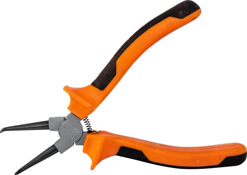 Щипцы для стопорных колец, загнутый сжим, 180 мм, Ombra 440207 фото 1