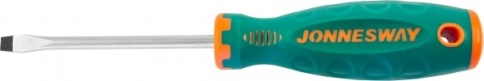 Отвертка стержневая шлицевая ANTI-SLIP GRIP, SL6.5х100мм, Jonnesway D71S6100 (49954) фото 1