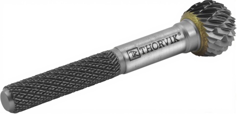 Борфреза твердосплавная сферическая, тип D, 6 мм, двойная насечка, Thorvik TRRBD06050655-2 (57013) фото 2