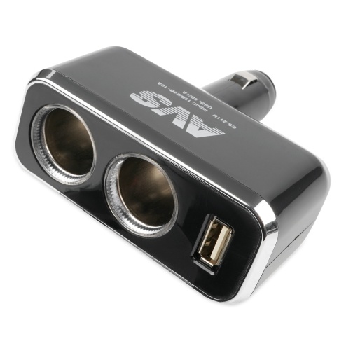 Разветвитель прикуривателя AVS 12/24 (на 2 выхода+USB) CS211U фото 1