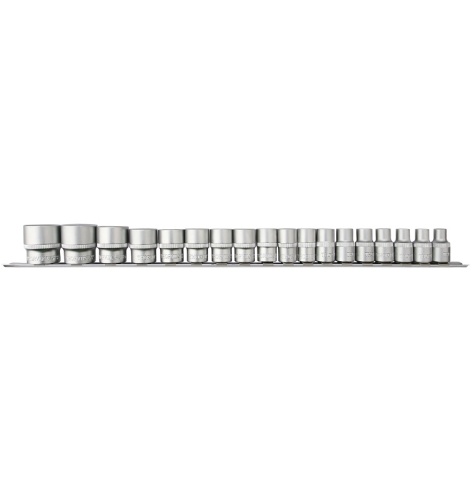 Набор головок торцевых 1/2"DR на держателе, 8-32 мм, 18 предметов, Thorvik S13S1118SM (54366) фото 1
