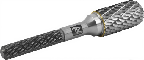 Борфреза твердосплавная цилиндрическая с радиусным торцом, тип C, 6 мм, дв. насечка, Thorvik (57009) фото 2